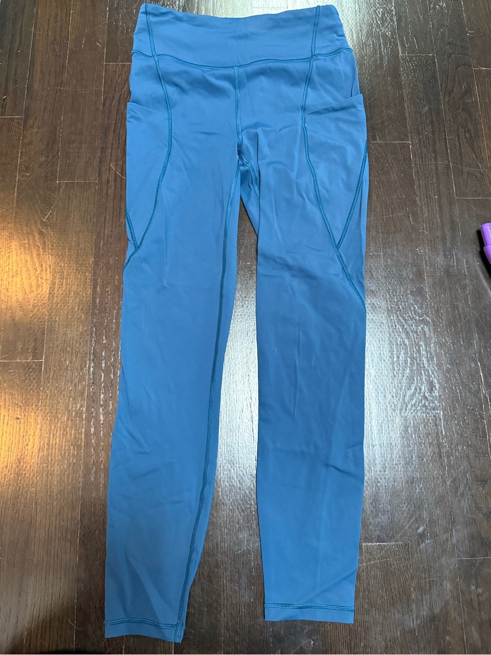 High-Waist Teal Blue Lululemon Performance Leggings